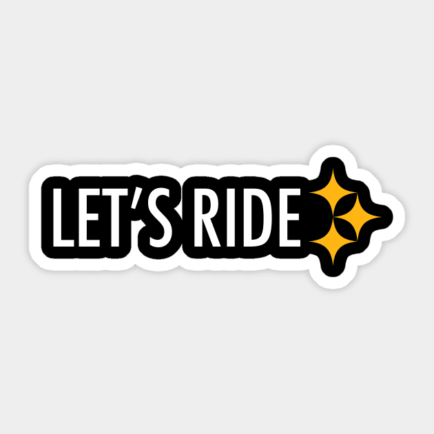 Let's Ride! Russell Wilson Pittsburgh Steelers Sticker by Merlino Creative